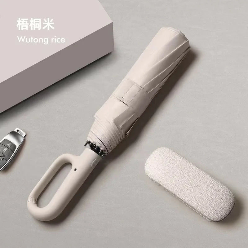 Ring Buckle Design 20 Rib Fully Automatic Umbrella for Men Folding Extra Large Strong Strong WOMEN'S Sunshade Double Umbrella - ZOOMNSTORE