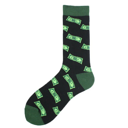 Funny Alien Shark Cotton Socks - Unisex Novelty Crew Socks - ZOOMNSTORE