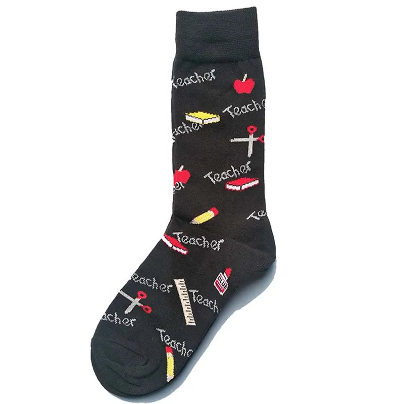 Funny Alien Shark Cotton Socks - Unisex Novelty Crew Socks - ZOOMNSTORE