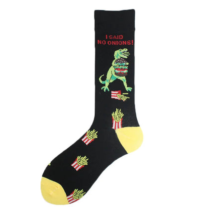 Funny Alien Shark Cotton Socks - Unisex Novelty Crew Socks - ZOOMNSTORE