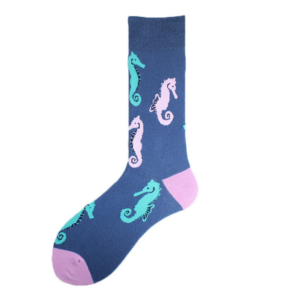 Funny Alien Shark Cotton Socks - Unisex Novelty Crew Socks - ZOOMNSTORE