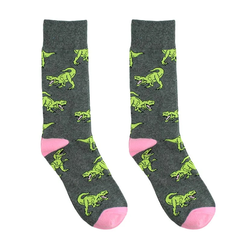 Funny Alien Shark Cotton Socks - Unisex Novelty Crew Socks - ZOOMNSTORE
