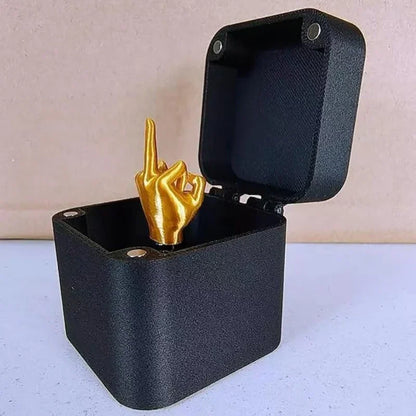 Funny Middle Finger Desk Decoration - Gag Gift Box Figurine - ZOOMNSTORE