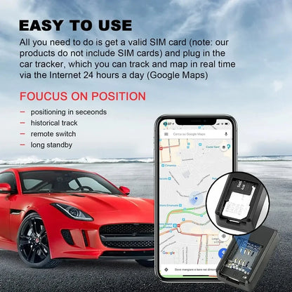 GPS Car Tracker - Mini GF07 Real Time Tracking Magnetic SIM Anti Theft Device - ZOOMNSTORE