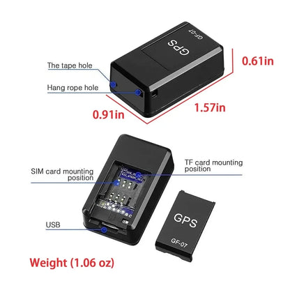 GPS Car Tracker - Mini GF07 Real Time Tracking Magnetic SIM Anti Theft Device - ZOOMNSTORE