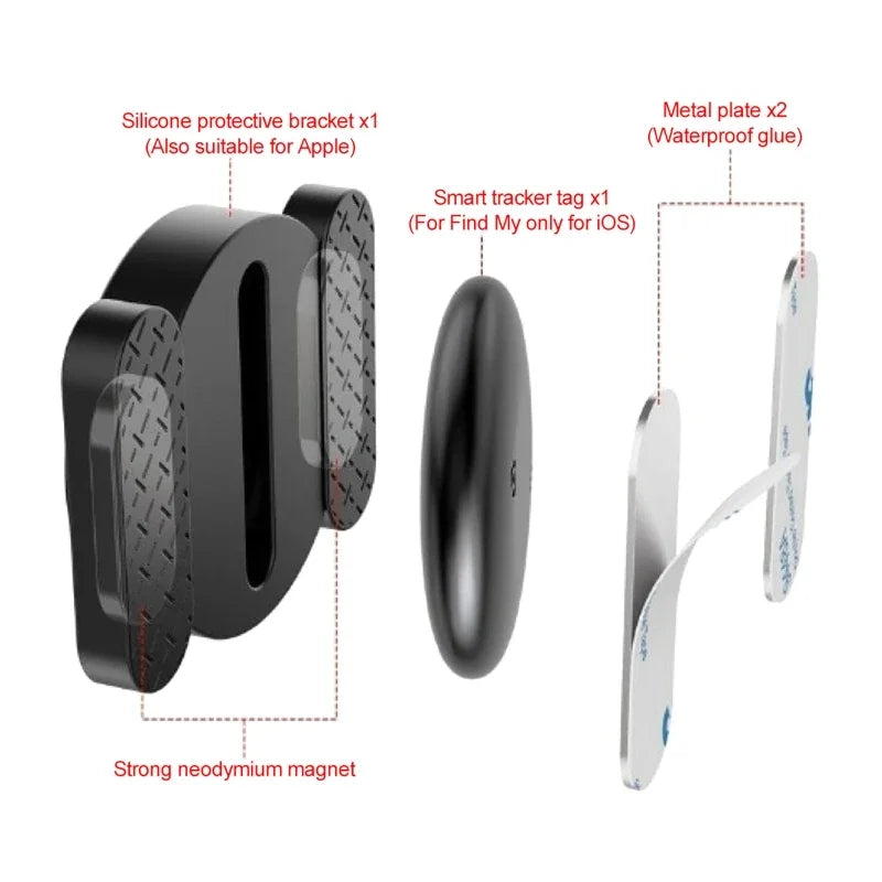 GPS Smart Tag - Pet Tracker 4-Pack with Magnetic Silicone Shell & Built-In Speaker Alarm - ZOOMNSTORE