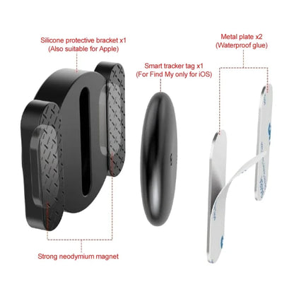 GPS Smart Tag - Pet Tracker 4-Pack with Magnetic Silicone Shell & Built-In Speaker Alarm - ZOOMNSTORE