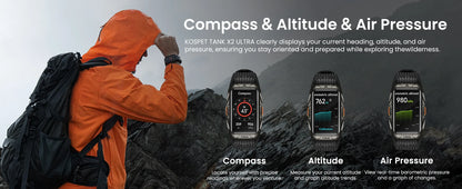 GPS Smart Watch - 1.64 Inch AMOLED Waterproof Smartwatch With Altimeter Compass - ZOOMNSTORE