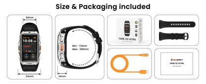 GPS Smart Watch - 1.64 Inch AMOLED Waterproof Smartwatch With Altimeter Compass - ZOOMNSTORE
