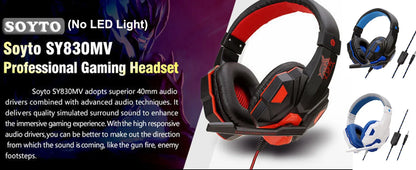 Gaming Headset Headphones - Wired LED Light Noise Cancelling Headset for PS4, Xbox & PC Gaming - ZOOMNSTORE