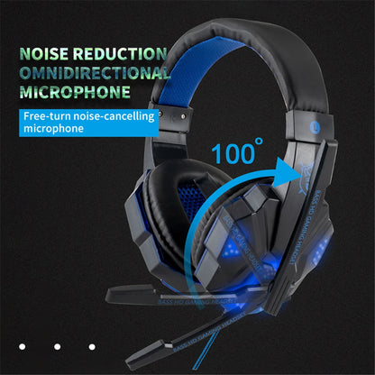 Gaming Headset Headphones - Wired LED Light Noise Cancelling Headset for PS4, Xbox & PC Gaming - ZOOMNSTORE