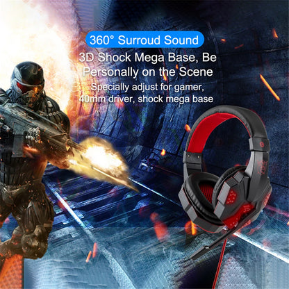 Gaming Headset Headphones - Wired LED Light Noise Cancelling Headset for PS4, Xbox & PC Gaming - ZOOMNSTORE