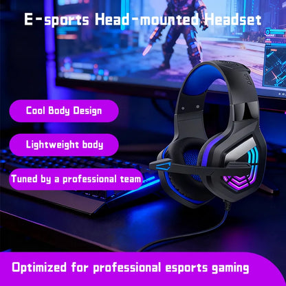 Gaming Headset Wired USB Surround Sound - Noise Cancelling Mic & Waterproof Design - ZOOMNSTORE