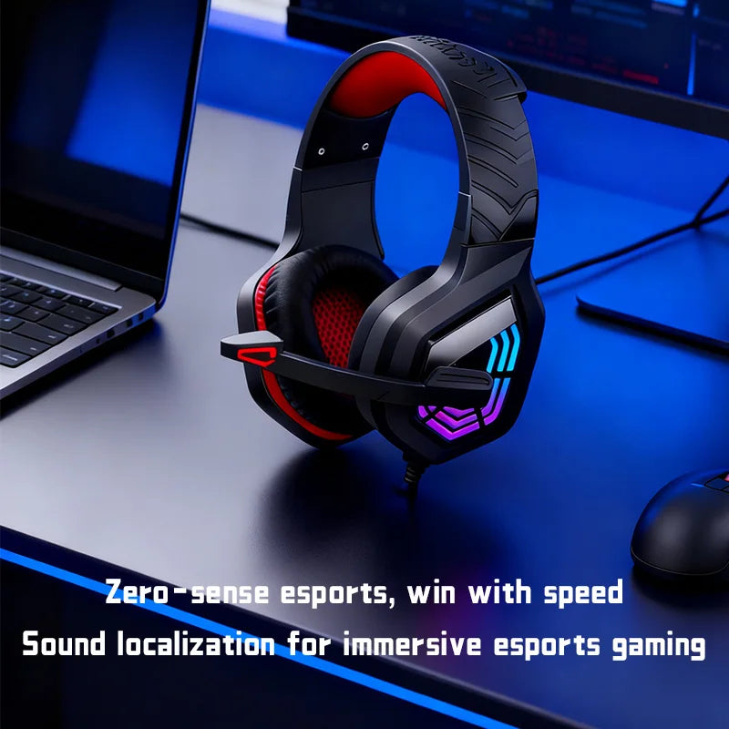 Gaming Headset Wired USB Surround Sound - Noise Cancelling Mic & Waterproof Design - ZOOMNSTORE