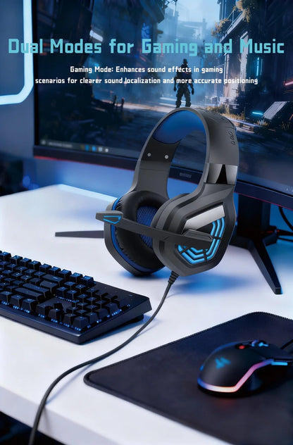 Gaming Headset Wired USB Surround Sound - Noise Cancelling Mic & Waterproof Design - ZOOMNSTORE