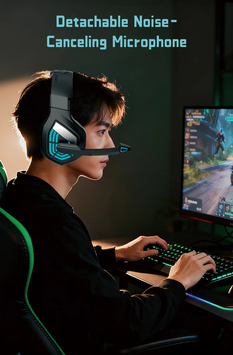 Gaming Headset Wired USB Surround Sound - Noise Cancelling Mic & Waterproof Design - ZOOMNSTORE