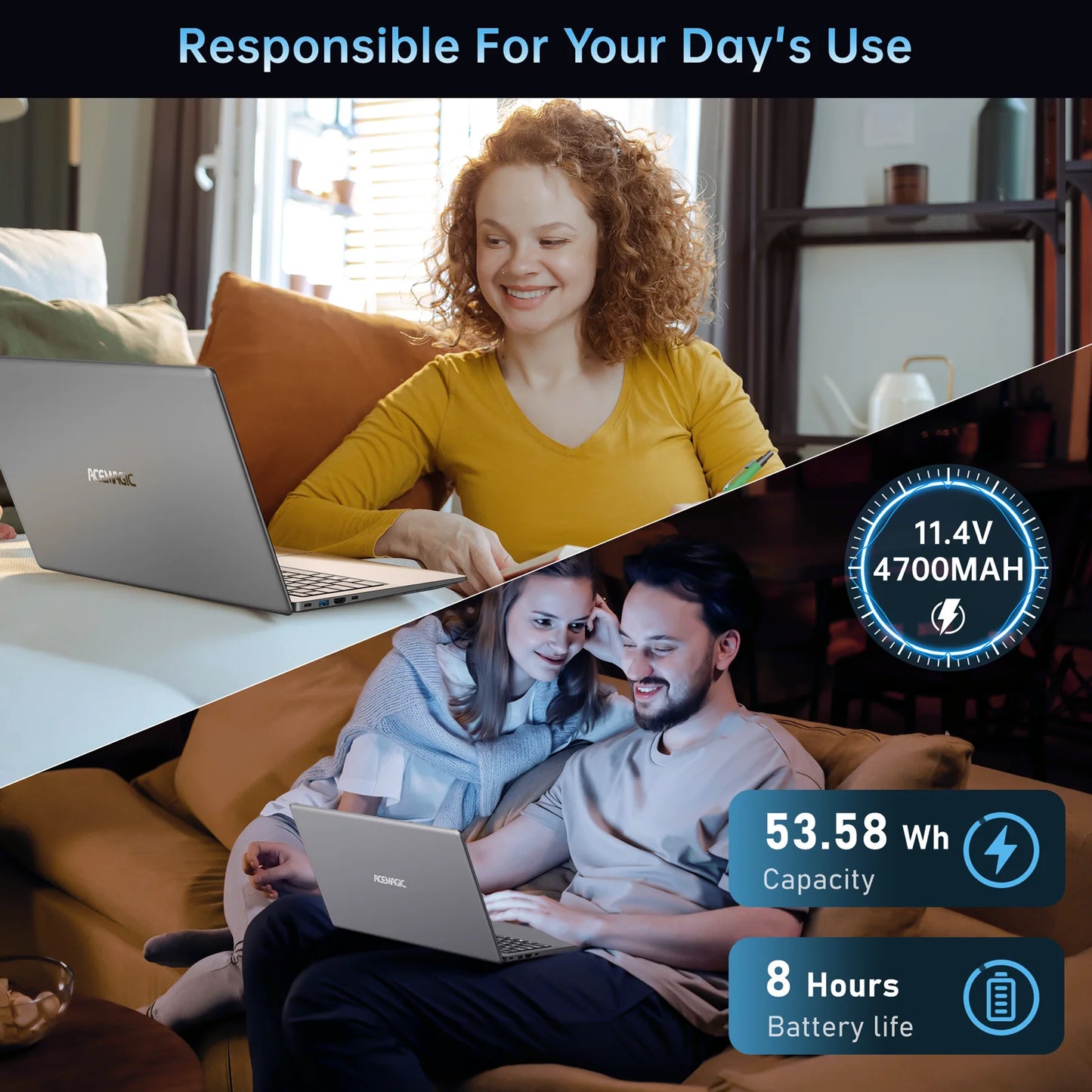 ACEMAGIC Gaming Notebook AMD Ryzen 7 5700U(Beat i7-1265U)Backlit Laptop Keyboard RAM 16GB NVME SSD 512GB 16.1" Full HD 1920x1080 - ZOOMNSTORE