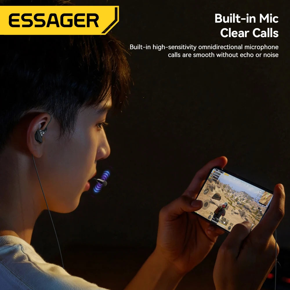 Gaming Wired Headphones - In-Ear Earbuds with Volume Control Mic & USB Type C - ZOOMNSTORE