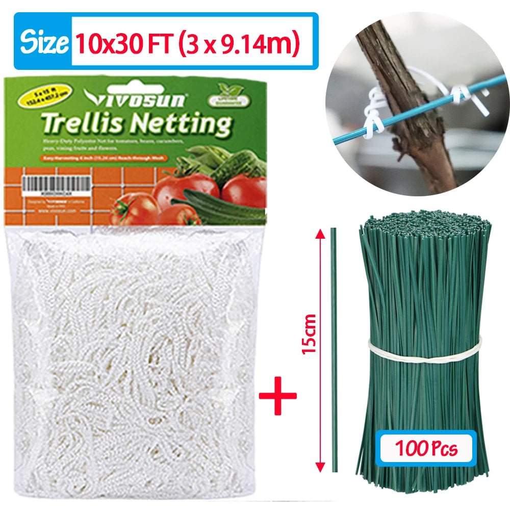 Heavy-Duty Garden Climbing Net - Trellis Netting for Plants and Vines - ZOOMNSTORE