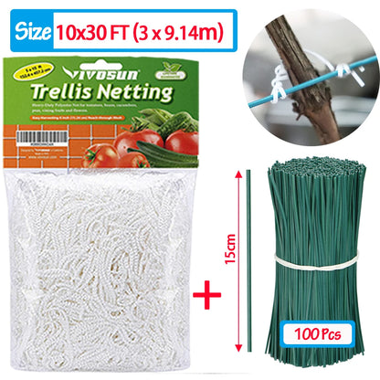 Heavy-Duty Garden Climbing Net - Trellis Netting for Plants and Vines - ZOOMNSTORE