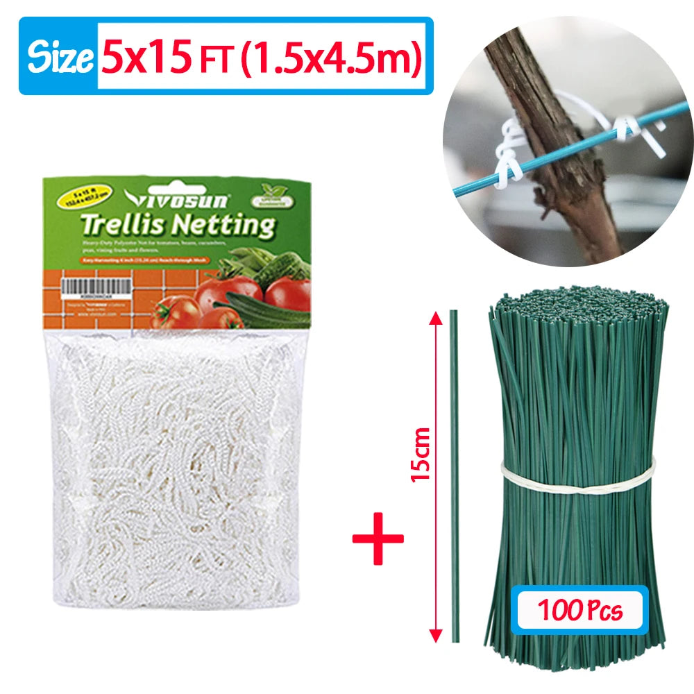 Heavy-Duty Garden Climbing Net - Trellis Netting for Plants and Vines - ZOOMNSTORE