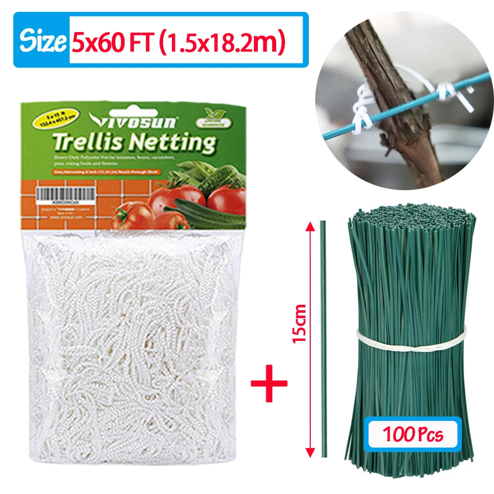 Heavy-Duty Garden Climbing Net - Trellis Netting for Plants and Vines - ZOOMNSTORE