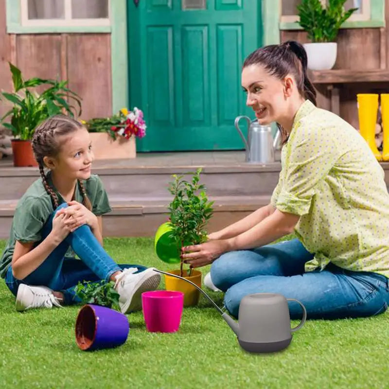 Garden Watering Can - Long Spout Kettle with Ergonomic Handle Design 1L - ZOOMNSTORE