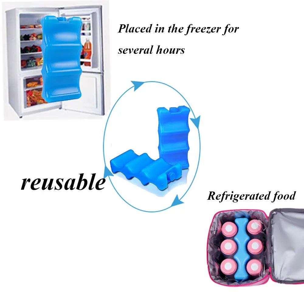 Gel Freezer Ice Blocks - Reusable Cooler Pack Bag for Picnic & Fresh Food Storage - ZOOMNSTORE