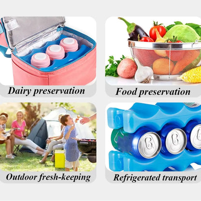 Gel Freezer Ice Blocks - Reusable Cooler Pack Bag for Picnic & Fresh Food Storage - ZOOMNSTORE