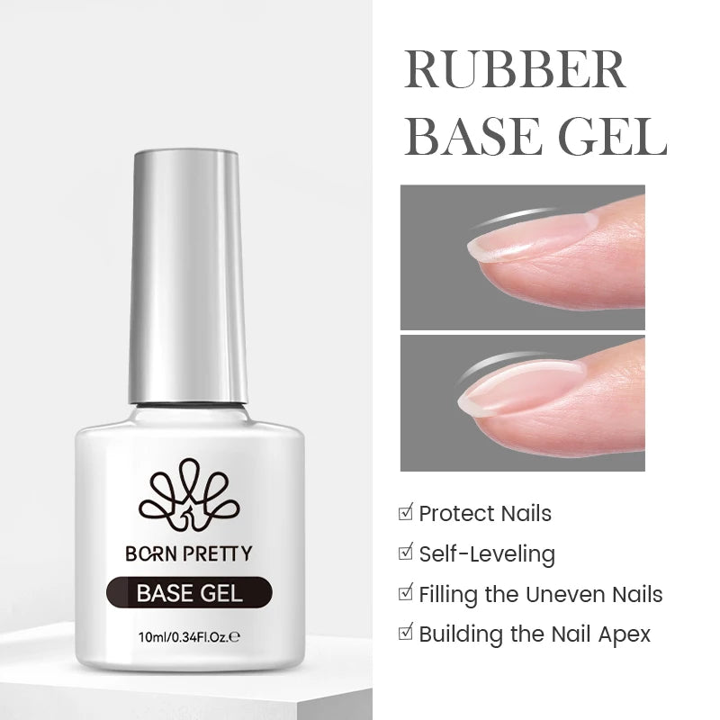BORN PRETTY Gel Nail Polish Set - Super Top Coat  Base Gel 10ml Semi-Permanent Varnish - ZOOMNSTORE