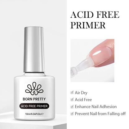 BORN PRETTY Gel Nail Polish Set - Super Top Coat  Base Gel 10ml Semi-Permanent Varnish - ZOOMNSTORE