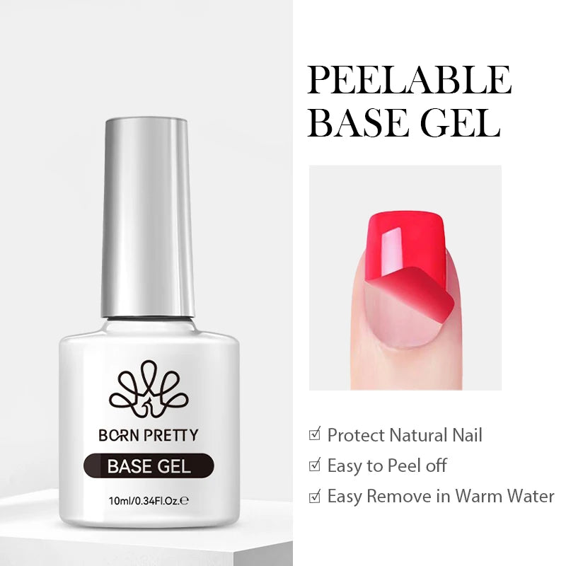 BORN PRETTY Gel Nail Polish Set - Super Top Coat  Base Gel 10ml Semi-Permanent Varnish - ZOOMNSTORE