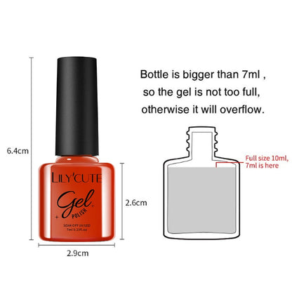 Gel Nail Polish Kit - LILYCUTE 6Pcs Coffee Color UV Gel Varnish Set - ZOOMNSTORE