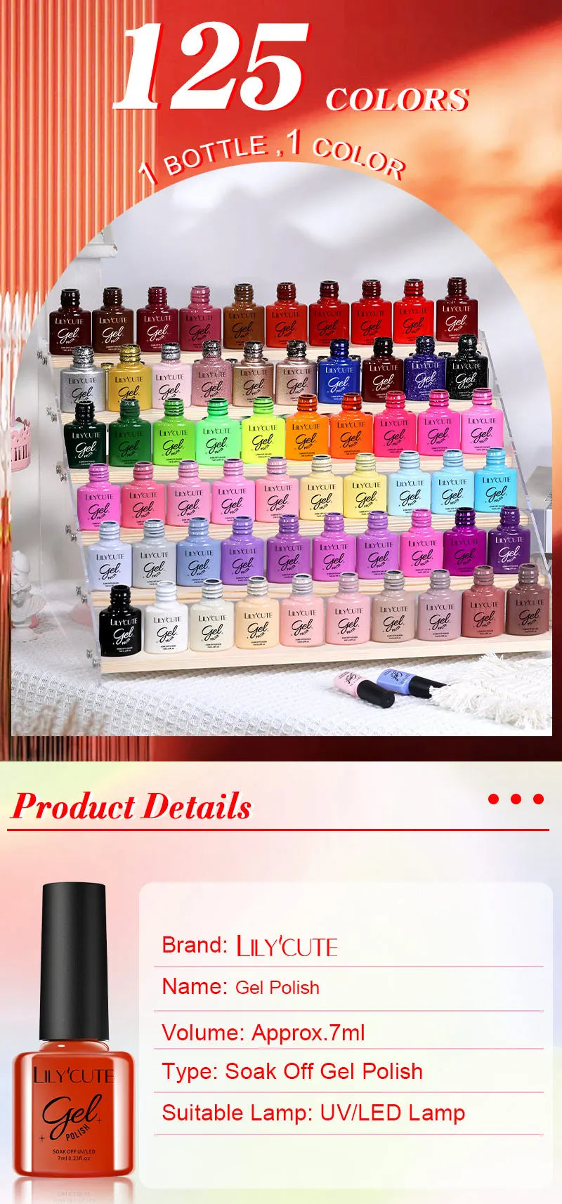 Gel Nail Polish Kit - LILYCUTE 6Pcs Coffee Color UV Gel Varnish Set - ZOOMNSTORE