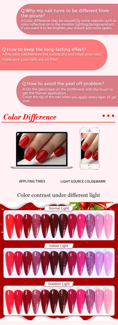 Gel Nail Polish Kit - LILYCUTE 6Pcs Coffee Color UV Gel Varnish Set - ZOOMNSTORE