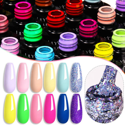 Gel Nail Polish - LILYCUTE UV Gel Varnish 7ML | Soak Off, Long Lasting Colors - ZOOMNSTORE