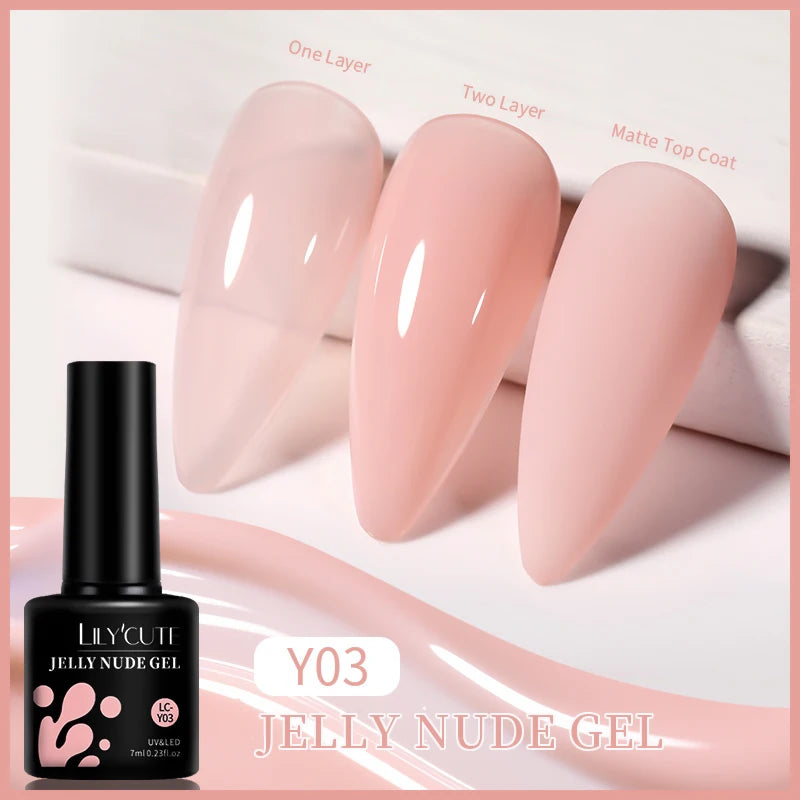 Gel Nail Polish - LILYCUTE UV Gel Varnish 7ML | Soak Off, Long Lasting Colors - ZOOMNSTORE