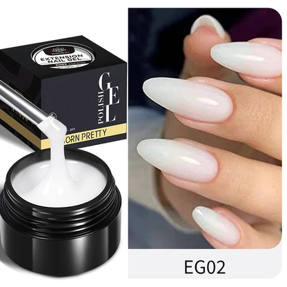 Milky White Hard Gel - 30ml UV Nail Extension Gel - ZOOMNSTORE