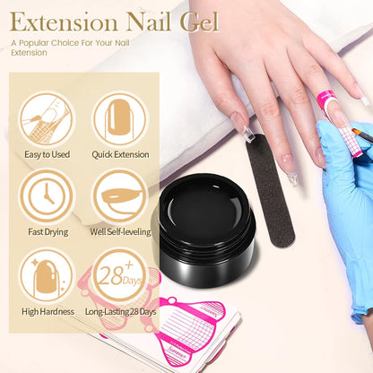 Milky White Hard Gel - 30ml UV Nail Extension Gel - ZOOMNSTORE