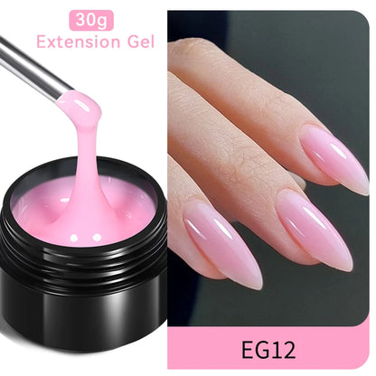 Milky White Hard Gel - 30ml UV Nail Extension Gel - ZOOMNSTORE