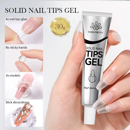 Milky White Hard Gel - 30ml UV Nail Extension Gel - ZOOMNSTORE