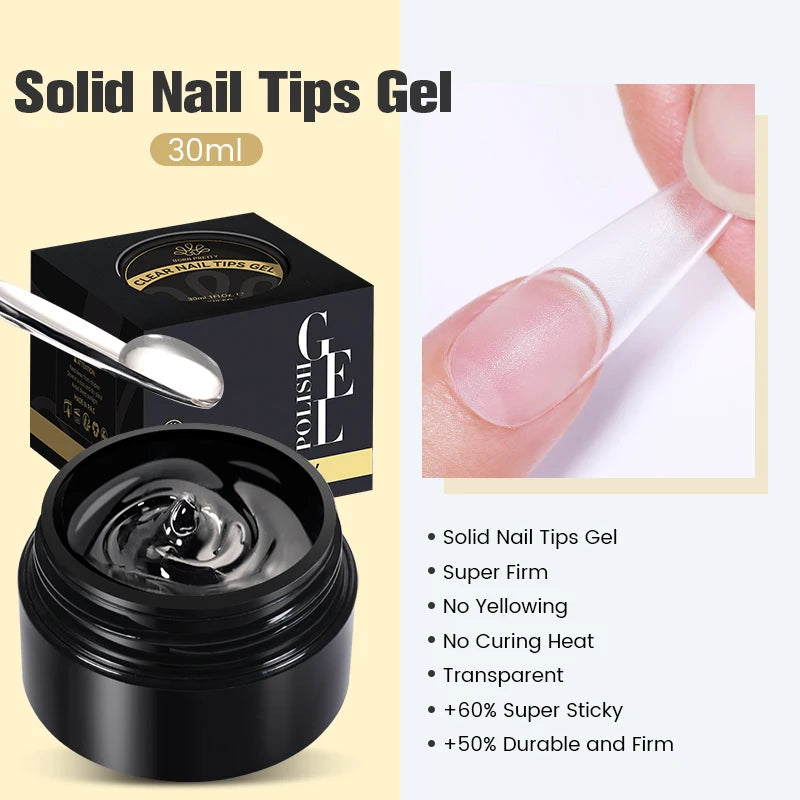 Milky White Hard Gel - 30ml UV Nail Extension Gel - ZOOMNSTORE