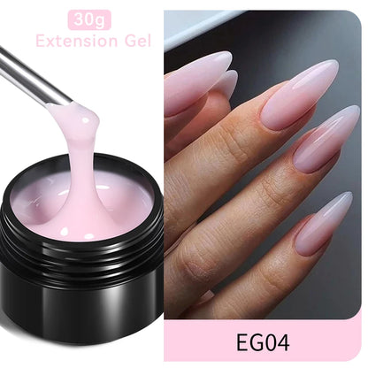 Milky White Hard Gel - 30ml UV Nail Extension Gel - ZOOMNSTORE