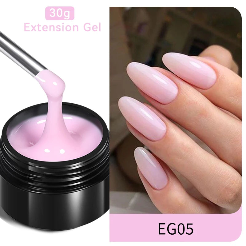 Milky White Hard Gel - 30ml UV Nail Extension Gel - ZOOMNSTORE