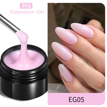 Milky White Hard Gel - 30ml UV Nail Extension Gel - ZOOMNSTORE