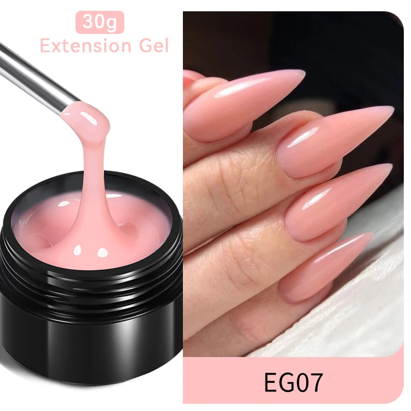Milky White Hard Gel - 30ml UV Nail Extension Gel - ZOOMNSTORE
