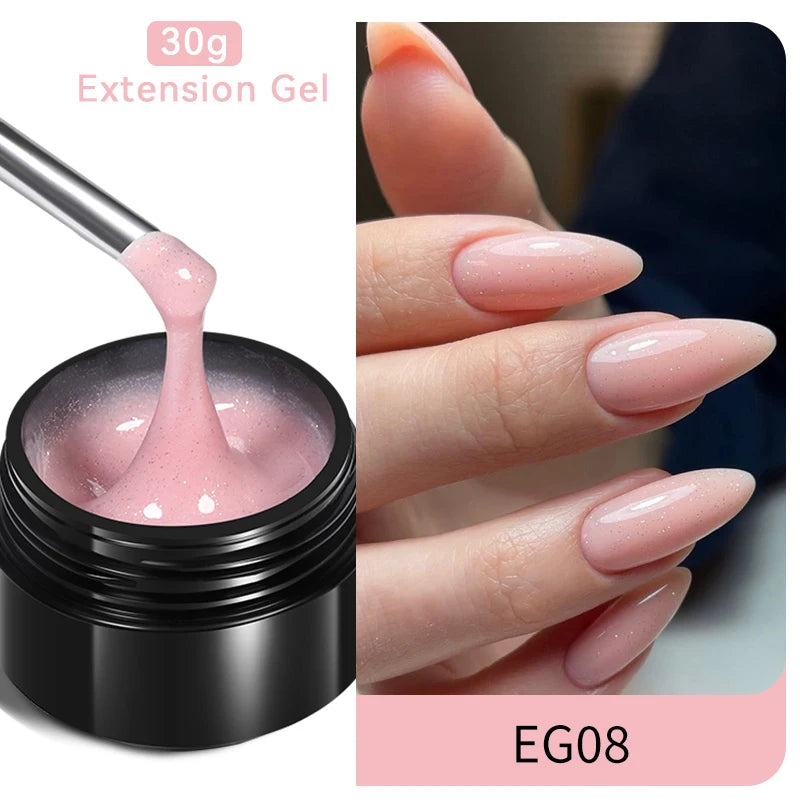 Milky White Hard Gel - 30ml UV Nail Extension Gel - ZOOMNSTORE