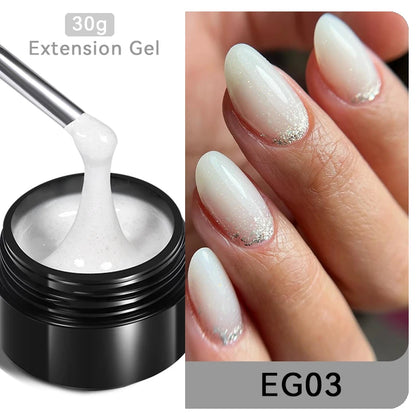 Milky White Hard Gel - 30ml UV Nail Extension Gel - ZOOMNSTORE