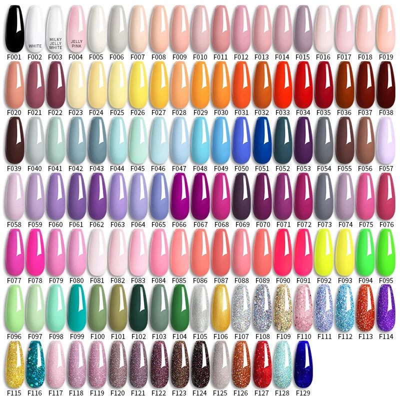 Gel Nail Polish Set - 6Pcs 7ML UV Gel Varnish | Bright Pink Semi Permanent Soak Off - ZOOMNSTORE