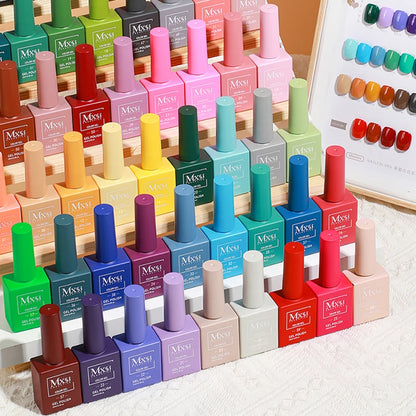 Gel Nail Polish Set - Neon Brown Royal Blue Red Green Pastel Nude Varnish - ZOOMNSTORE